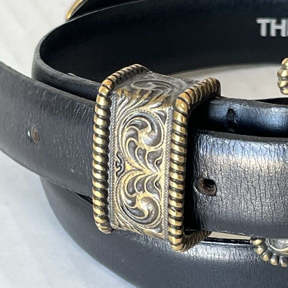 THE KOOPLES Double-Buckle Leather Belt Size T1 US XS-S Western Concho Rock&Roll main image 11
